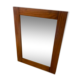 Miroir rectangulaire contours en pin à retaper