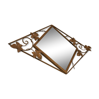 Old wrought iron mirror
