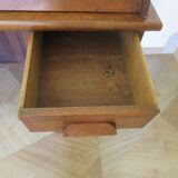 Retro-Desk / counter-American cylinder-mesh oak-1920s/40s