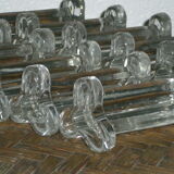 Suite of 12 glass knives holder