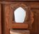 Vintage oak entrance mirror and its brushes - 1940s / 1950s