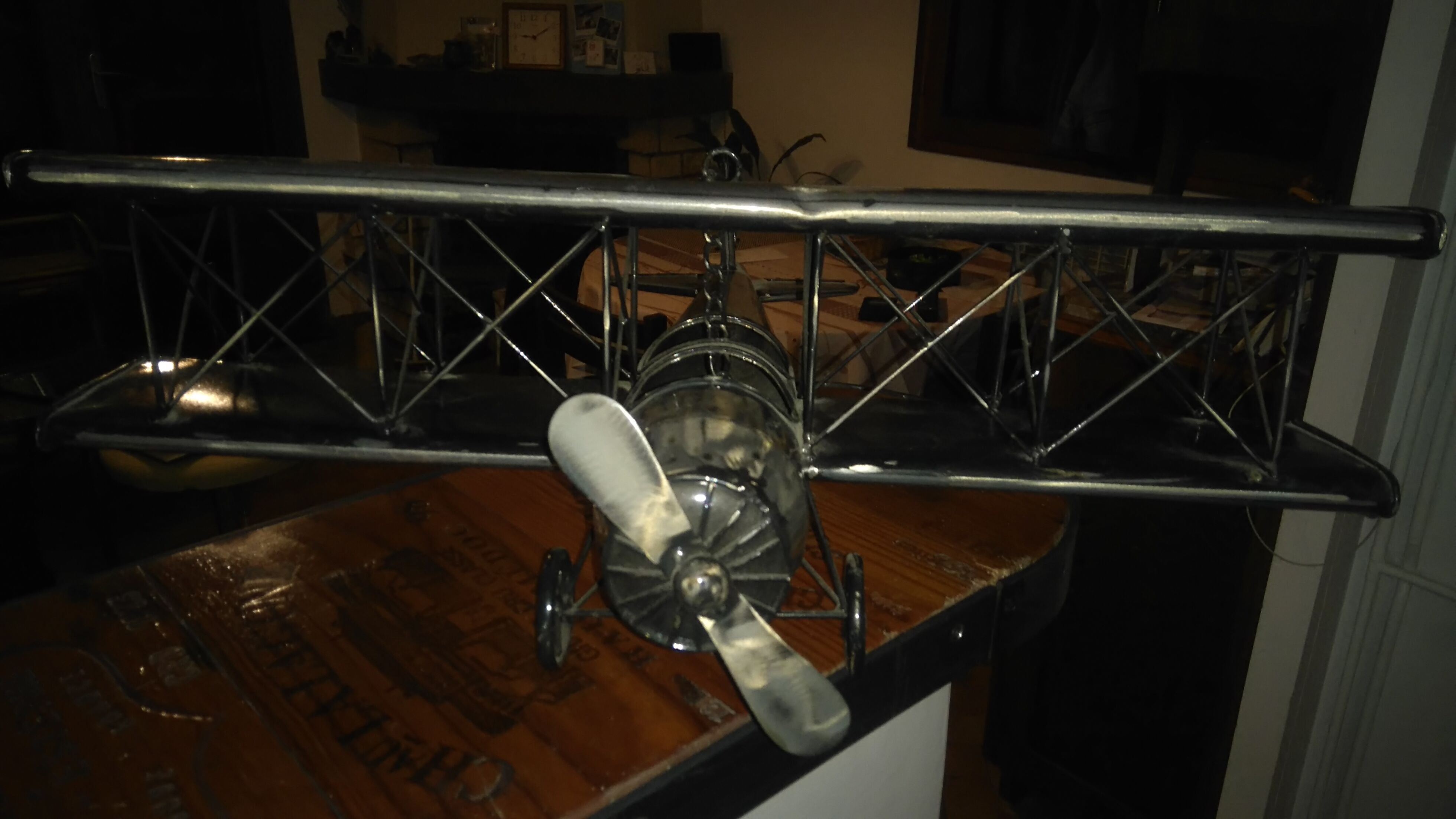 Biplane metal plane