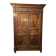 Directoire period wardrobe in solid walnut.