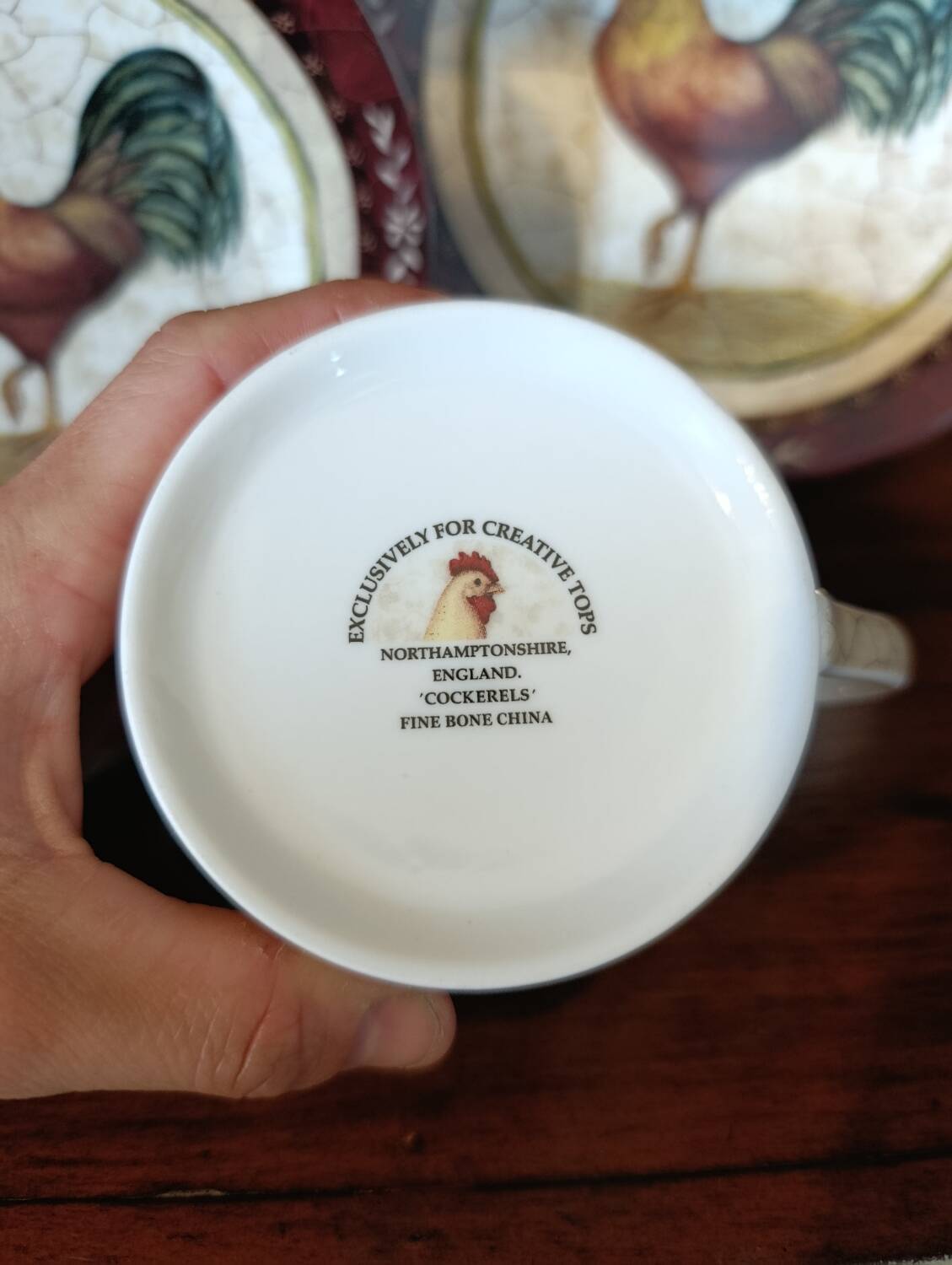 Crockery set rooster - English porcelain
