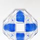 Vintage blue and clear glass ashtray, Italy, 1970s