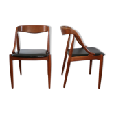 Pair of Scandinavian teak chairs Johannes Andersen 1960