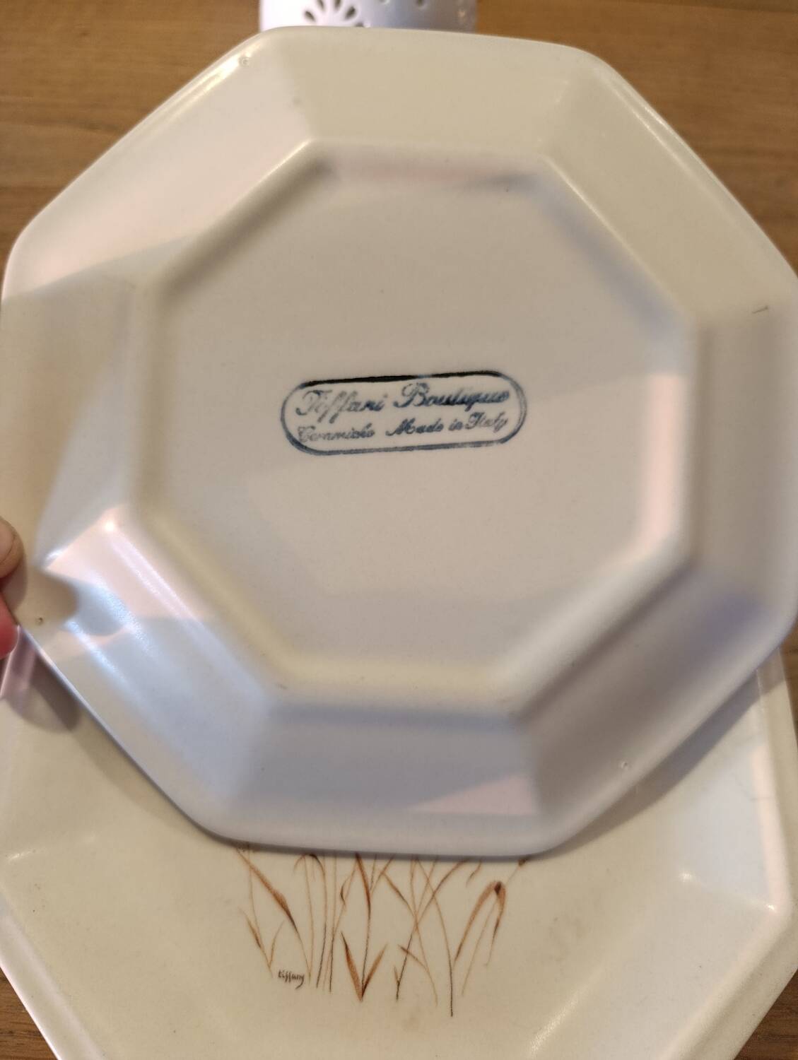Set of 6 flat plates Tiffany Boutique Italy