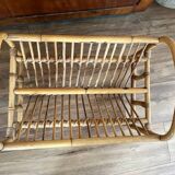 Rattan magazine rack