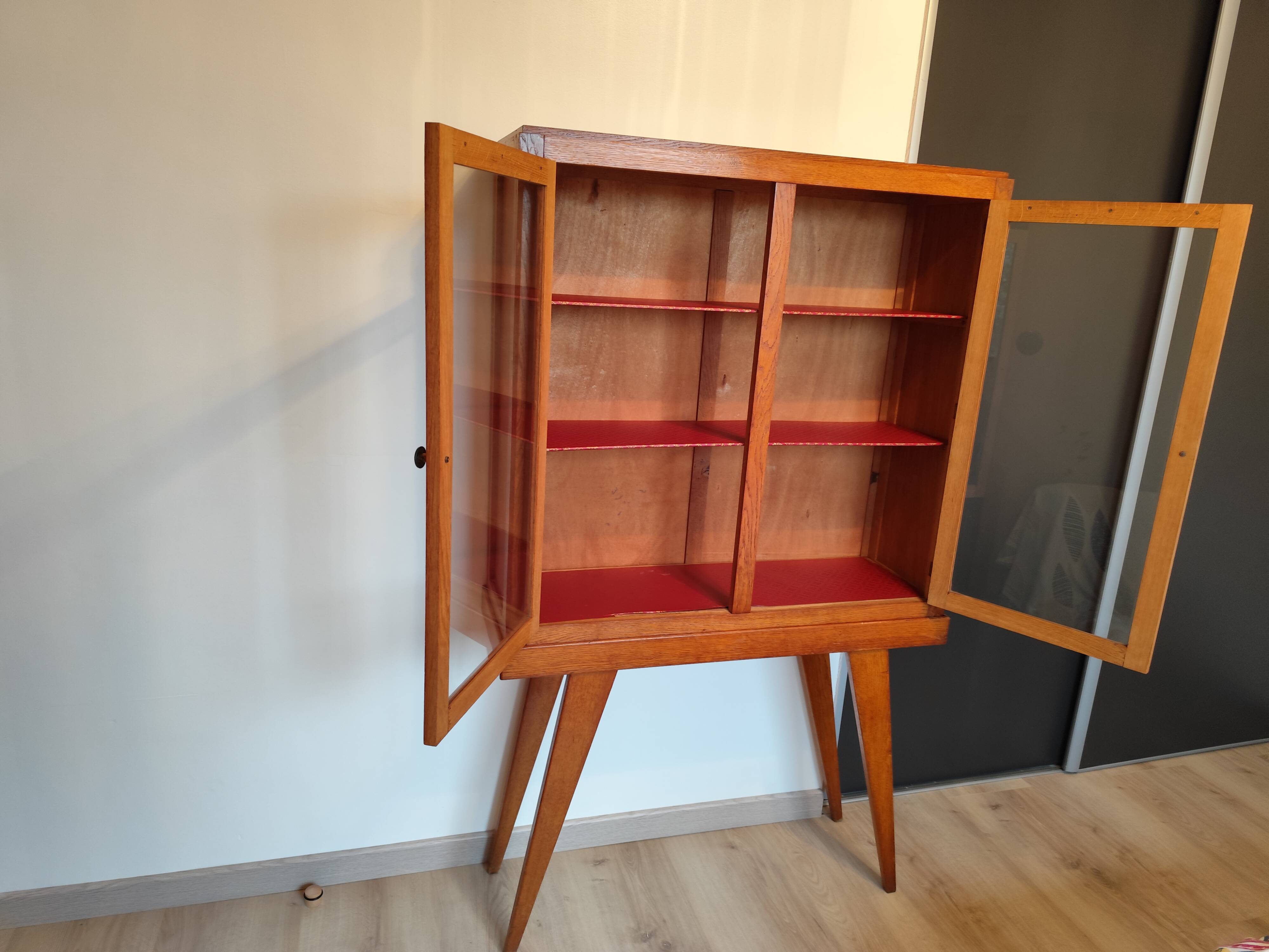 Vintage Scandinavian Display Cabinet 1960s