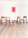 Set of 4 chairs 71 in teak by Niels O. Møller, JL Moller, Mid Century