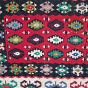 Tapis mural boho vintage Kelim, années 1950