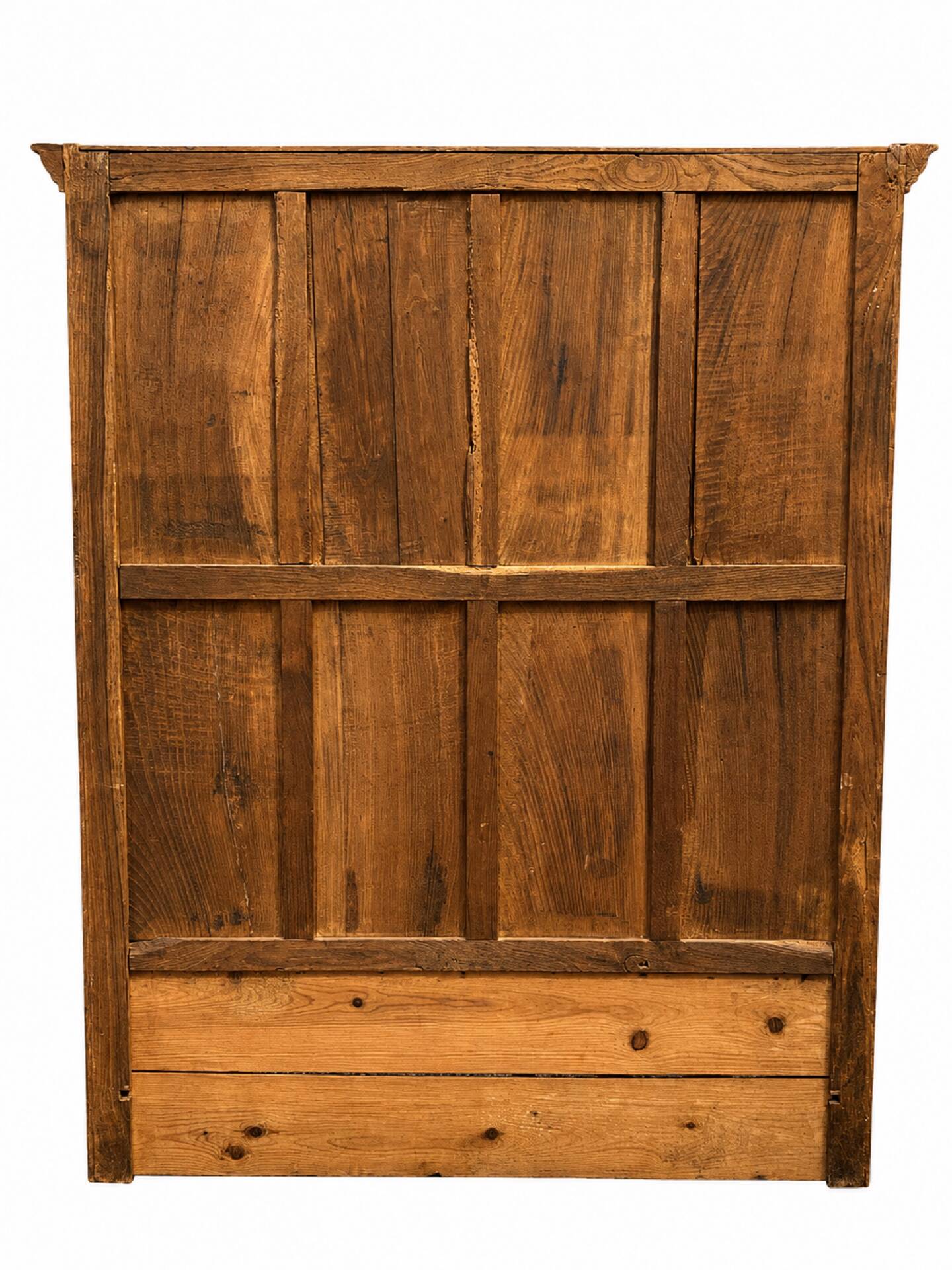 Large library desk with display cabinet and secretary with drawers, 19th century French.
