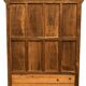 Large library desk with display cabinet and secretary with drawers, 19th century French.
