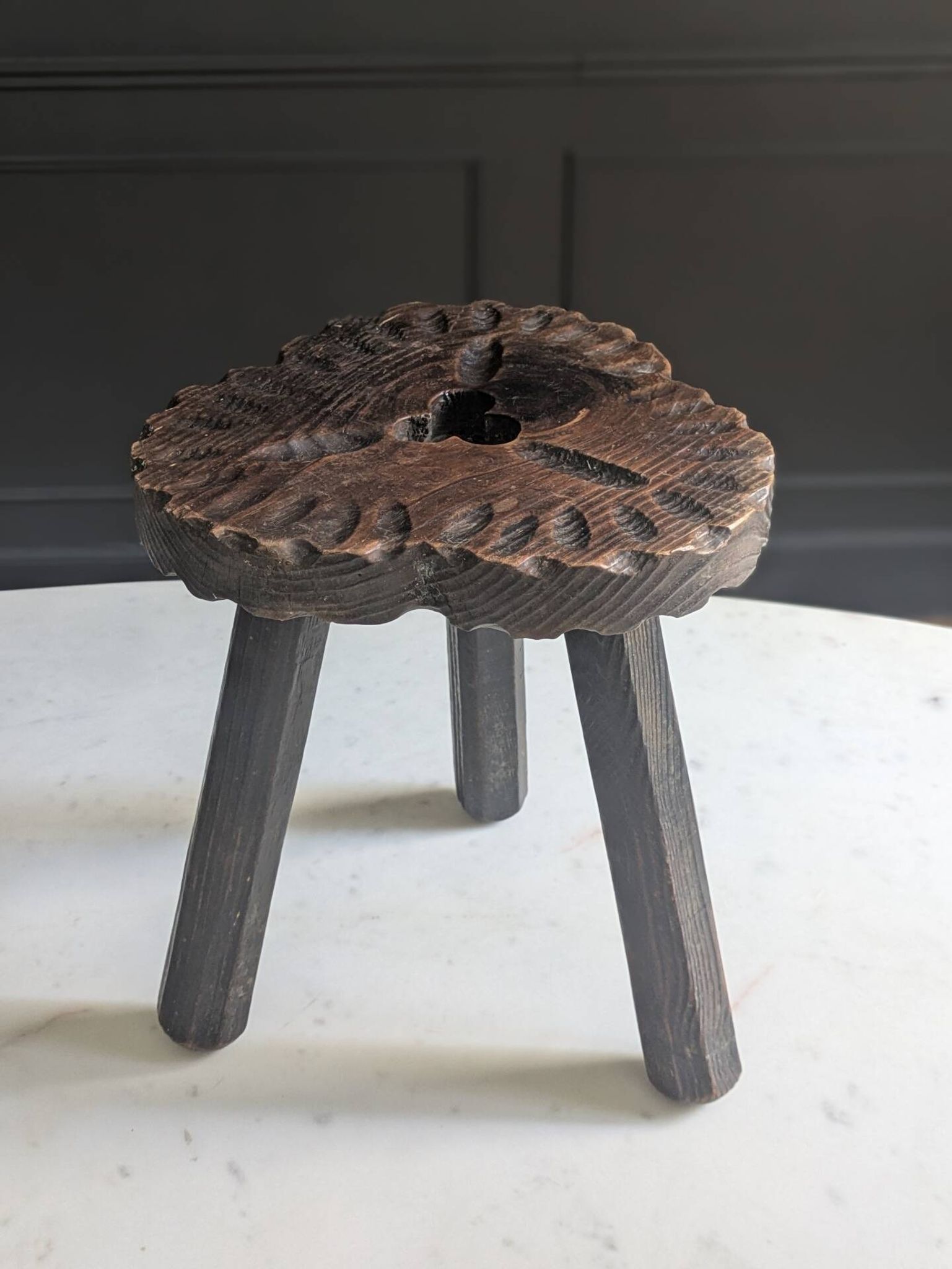 Brutalist tripod stool