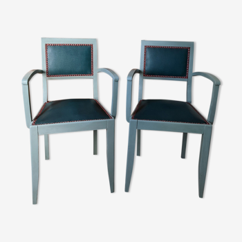 Pair of bridge armchairs