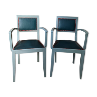 Pair of bridge armchairs