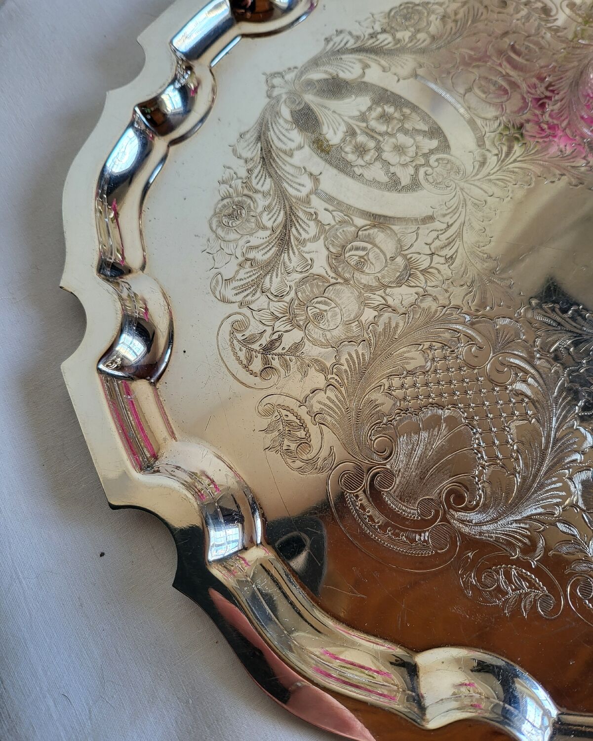 Silver-plated service tray English