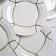 Flat plates St Amand model Bayonne white, green, and black.