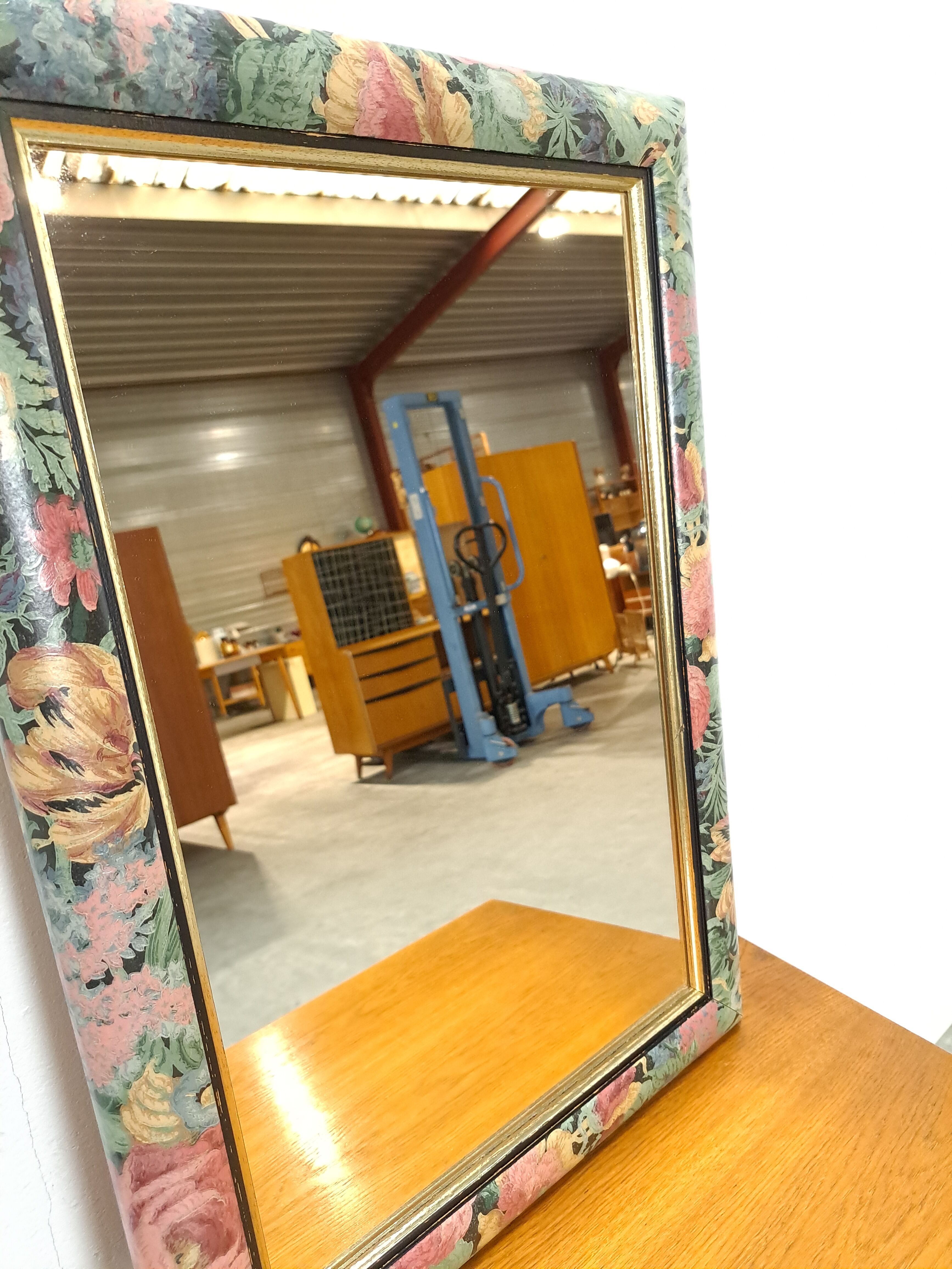 Miroir floral vintage