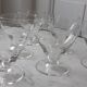 Set of 6 crystal water glasses engraved 50s