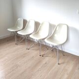 Vintage set of 4 fiberglass dining chairs by Eames – Herman Miller