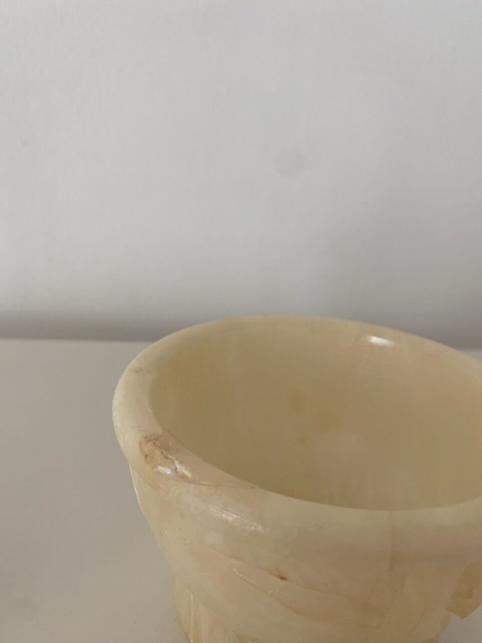 Alabaster mortar and pestle