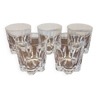 5 crystal whisky glasses
