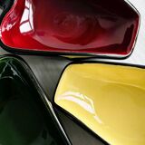 3 colorful candy scoops.