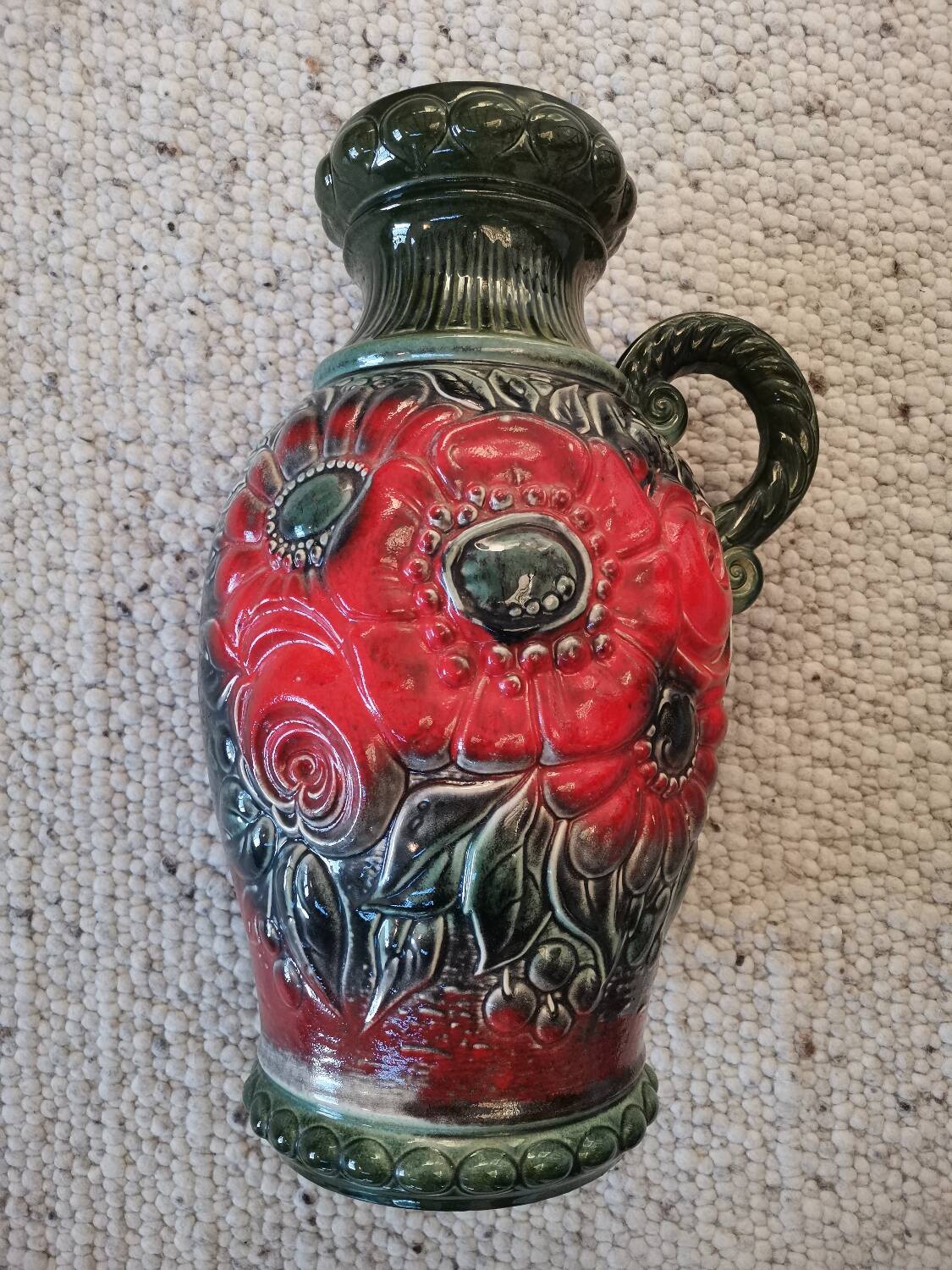 Vase de sol Scheurich vintage en céramique, Allemagne de l'Ouest