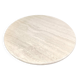 Vintage round ravertine coffee table, 1970s