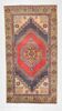 3x6 Red Navy Blue Oriental Vintage Rug, 106x201Cm
