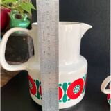 Vintage Melitta Germany Coffee Pot and Creamer - 70s Retro Pattern