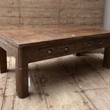 Burmese teak coffee table