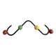Wall coat rack with 4 wooden balls