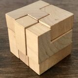 Wooden cube puzzle puzzle
