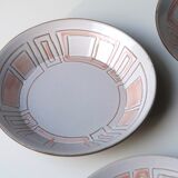 Six hollow plates "Maille" Niderviller, 60s