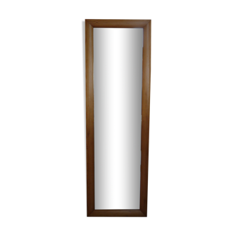 Miroir cadre en bois bombé 140X45, années 80