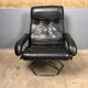 Unico Danish design chrome hocker leather  recliner