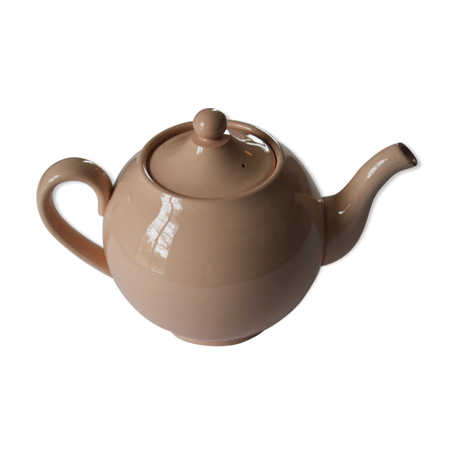 Pink teapot Digoin & Sarreguemines