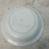 Plat creux de service vintage Badonviller art déco fleurs rouge