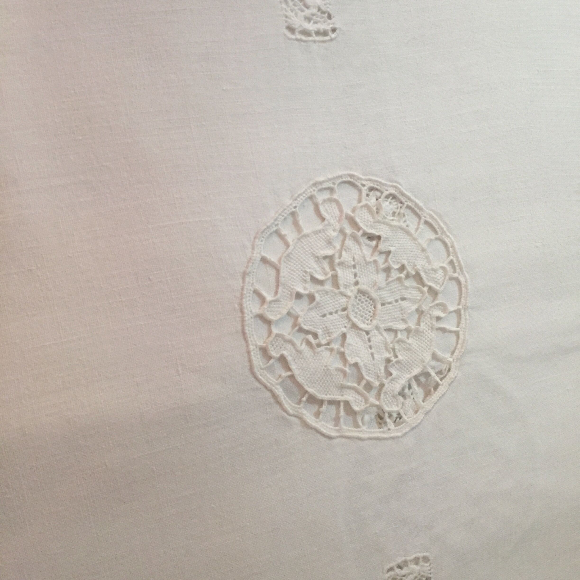Antique embroidered sheet