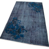 Hand-knotted vintage oriental 1980s 112 cm x 201 cm purple rug