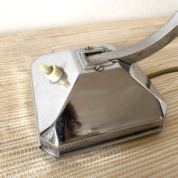 Lampe de bureau chromée  Art Déco – lampe atelier rétro