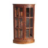 Corner showcase, solid wood