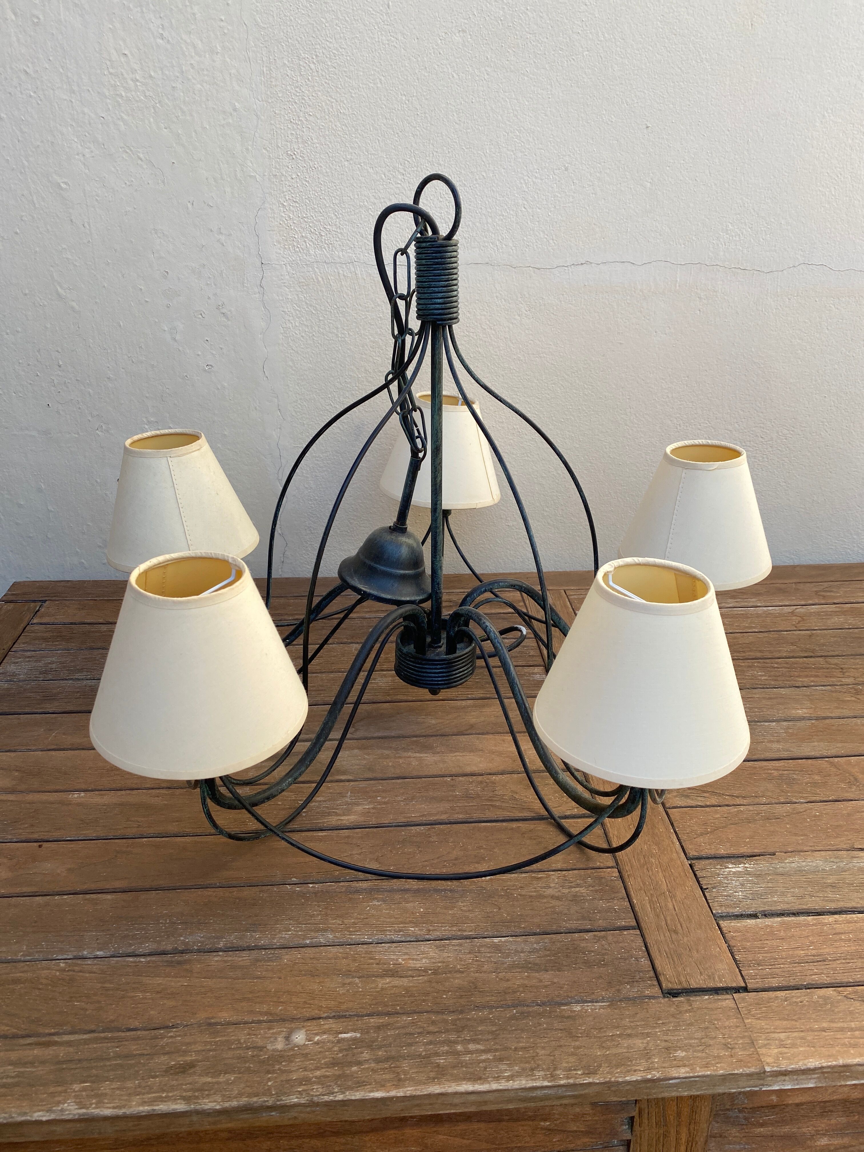 Wrought iron chandelier