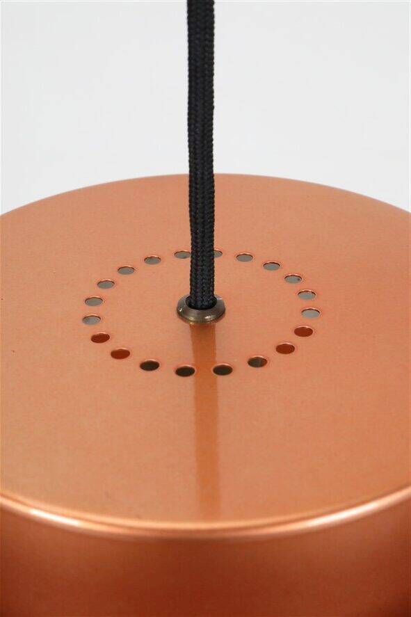 Set of 2 Fog & Mørup / Jo Hammerborg “Juno” pendant lamps / Mid-century Danish modern design / Copper / 1960s / 1970s