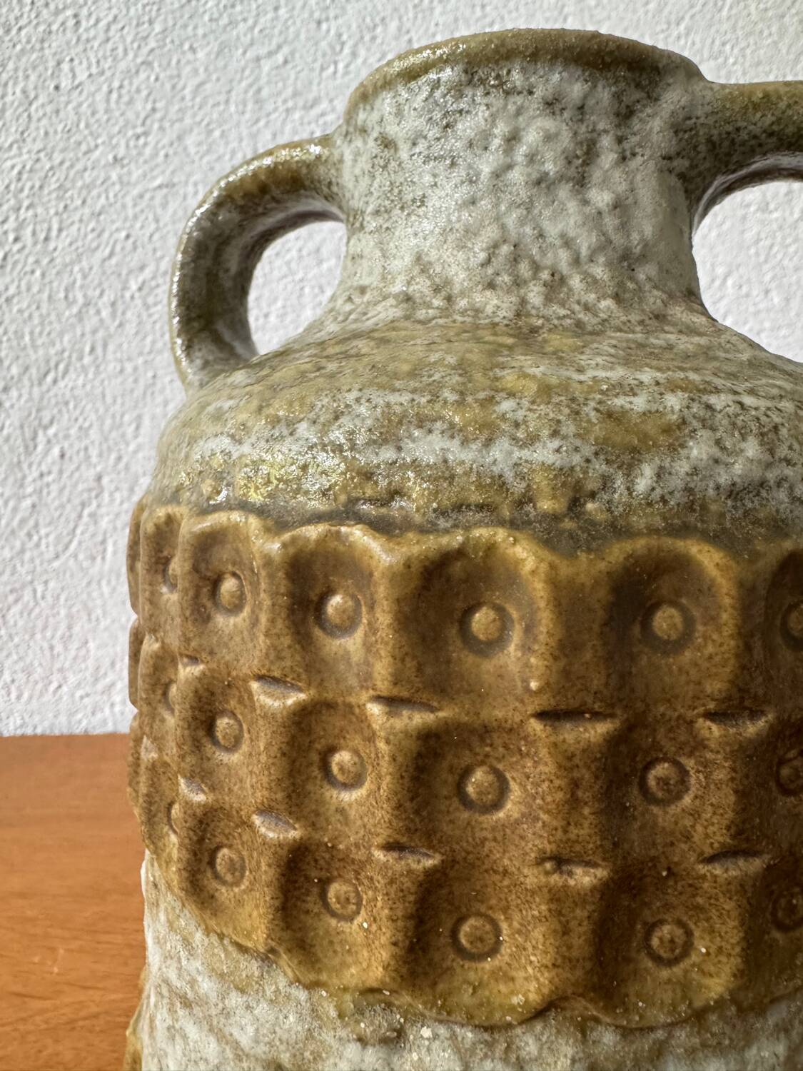 German ceramic vase with handles from the 60s