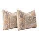 Set of 2 vintage embroidered cushion covers 55x65 cm