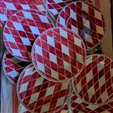 Suite of 11 plates and tureen Digoin Saarguemines