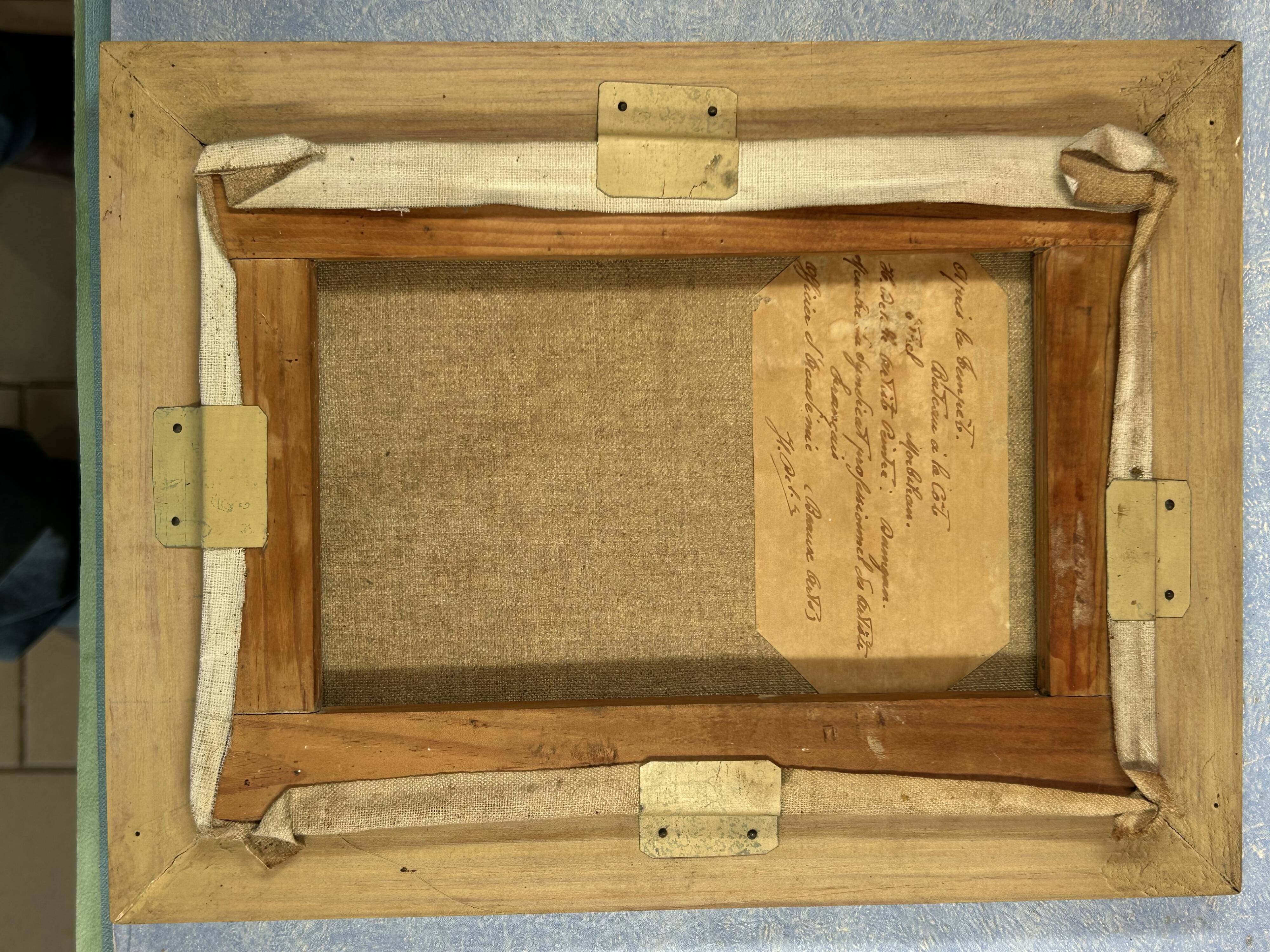 Oil on canvas Boat at the coast of Etel Damgan, Morbihan - H. Delille